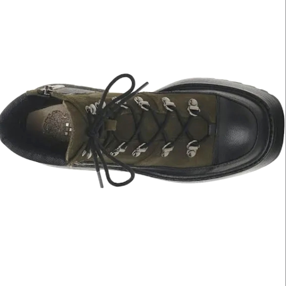 Vince Camuto Olive & Black Platform Lace-Up Booties - Picture 3 of 6